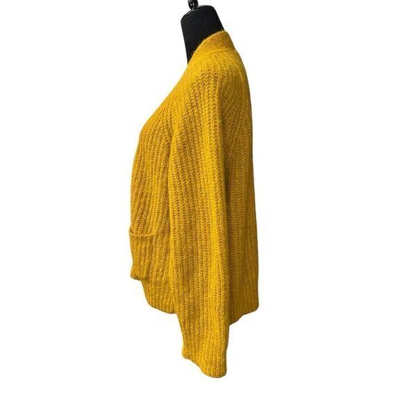 A.L.C. CLEVELAND CARDIGAN MUSTARD ALPACA-BLEND SIZE LARGE V-NECK SWEATER - Picture 8 of 14